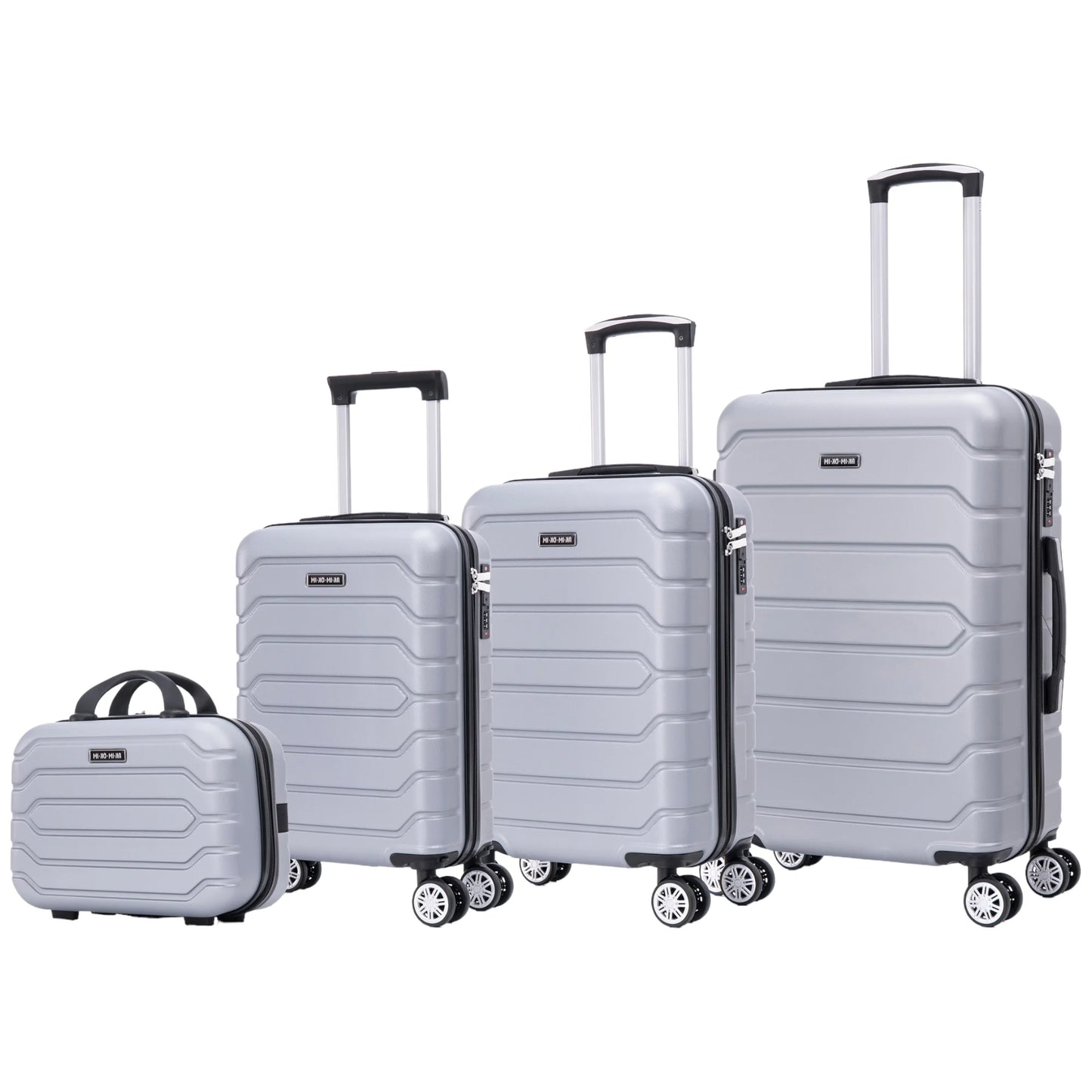 Stylish Travel Suitcase Set: ABS Light Case, Numerical Lock, 360 ° Rotating 4 Wheels, aluminum Telescopic Handle Suitcase Set Set Trolley Suitcase Cabin (6999 4M M010 8001 8002 D7)