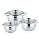 Pot set 3 pieces stainless steel 3l – 4l and 6l royal swiss cooking