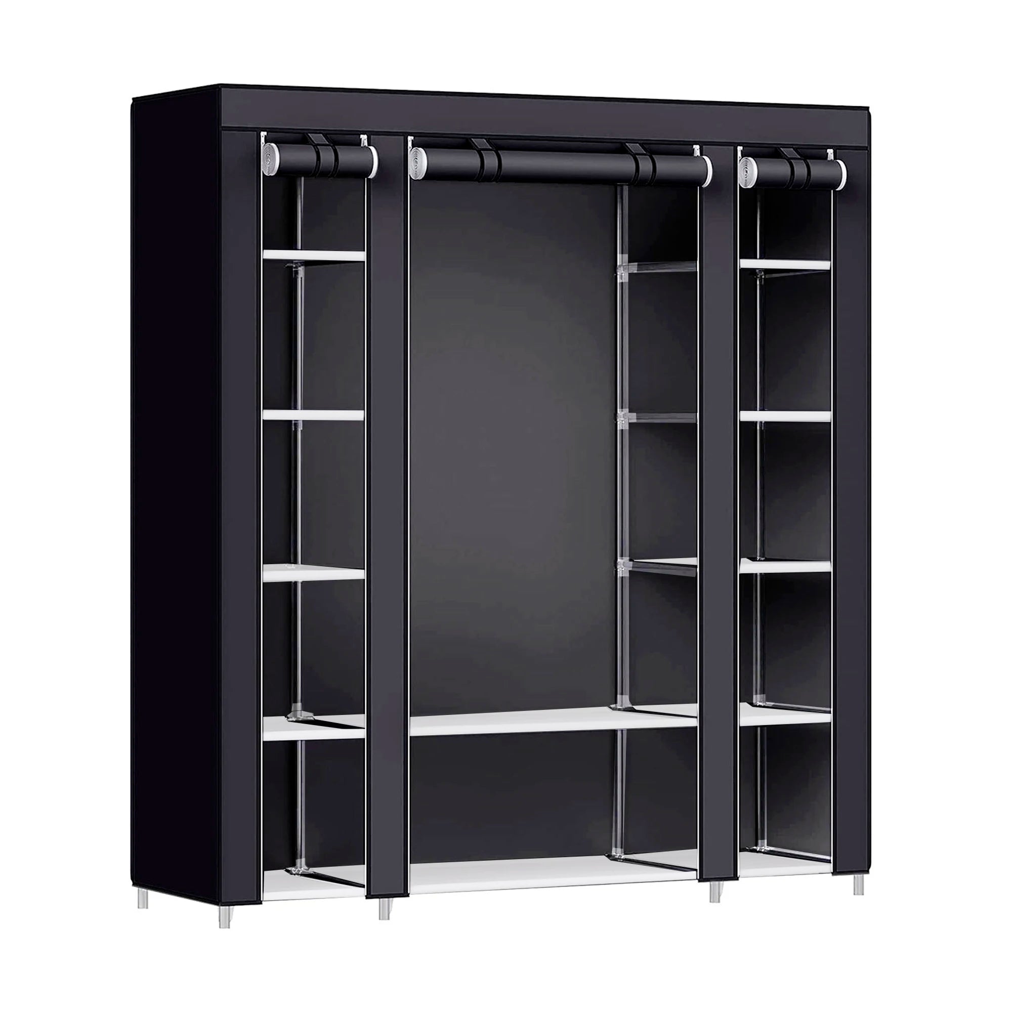 Nyana Home Fabric Dressing Cabinet 170x150x45cm, 3 doors, 11 holes, 1 wardrobe