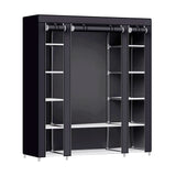 Nyana Home Fabric Dressing Cabinet 170x150x45cm, 3 doors, 11 holes, 1 wardrobe
