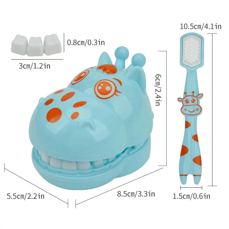 Educação Infantil Escova De Dentes Para Crianças, Dentes Escovar Aid, Modelo De Dente, Desenhos Animados, Girafa, Educação Infantil, Brincar De Bebê, Toda Família