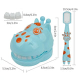 Educação Infantil Escova De Dentes Para Crianças, Dentes Escovar Aid, Modelo De Dente, Desenhos Animados, Girafa, Educação Infantil, Brincar De Bebê, Toda Família