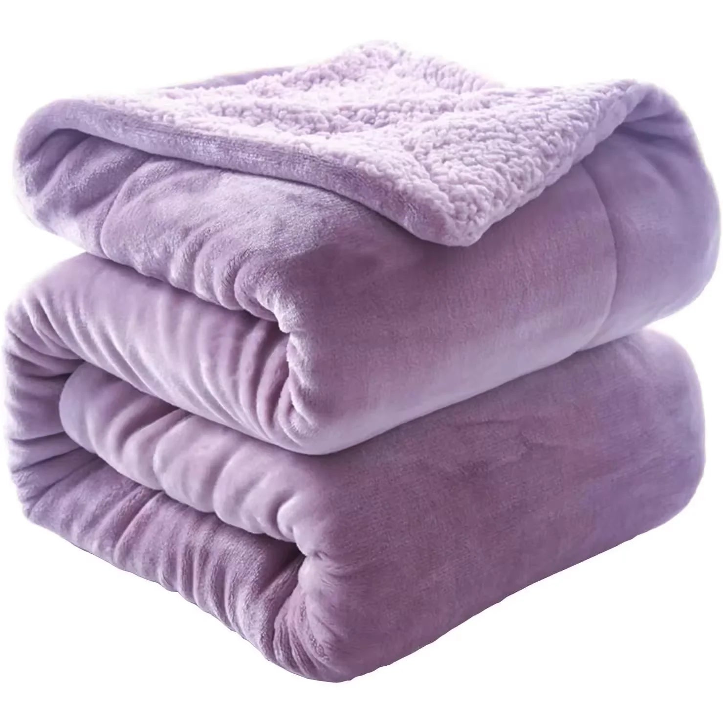 Velvet shearling blanket with thick lambskin look, 100% polyester, modern style in 6 colors and 3 sizes - sofa blankets, fleece, flannel - winter, warm and thick nap - ultra-soft double layer. Shipping from Spain