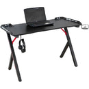 Dupi gaming table 120x60cm with carbon fiber effect board, gaming gamer table