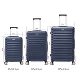 Set of elegant travel suitcases: lightweight abs housing, numeric lock, 4 360 swivel wheels ° , aluminum telescopic handle suitcase set trolley cabin suitcase (6990 m008 8001 8002 8008 6020 h24)