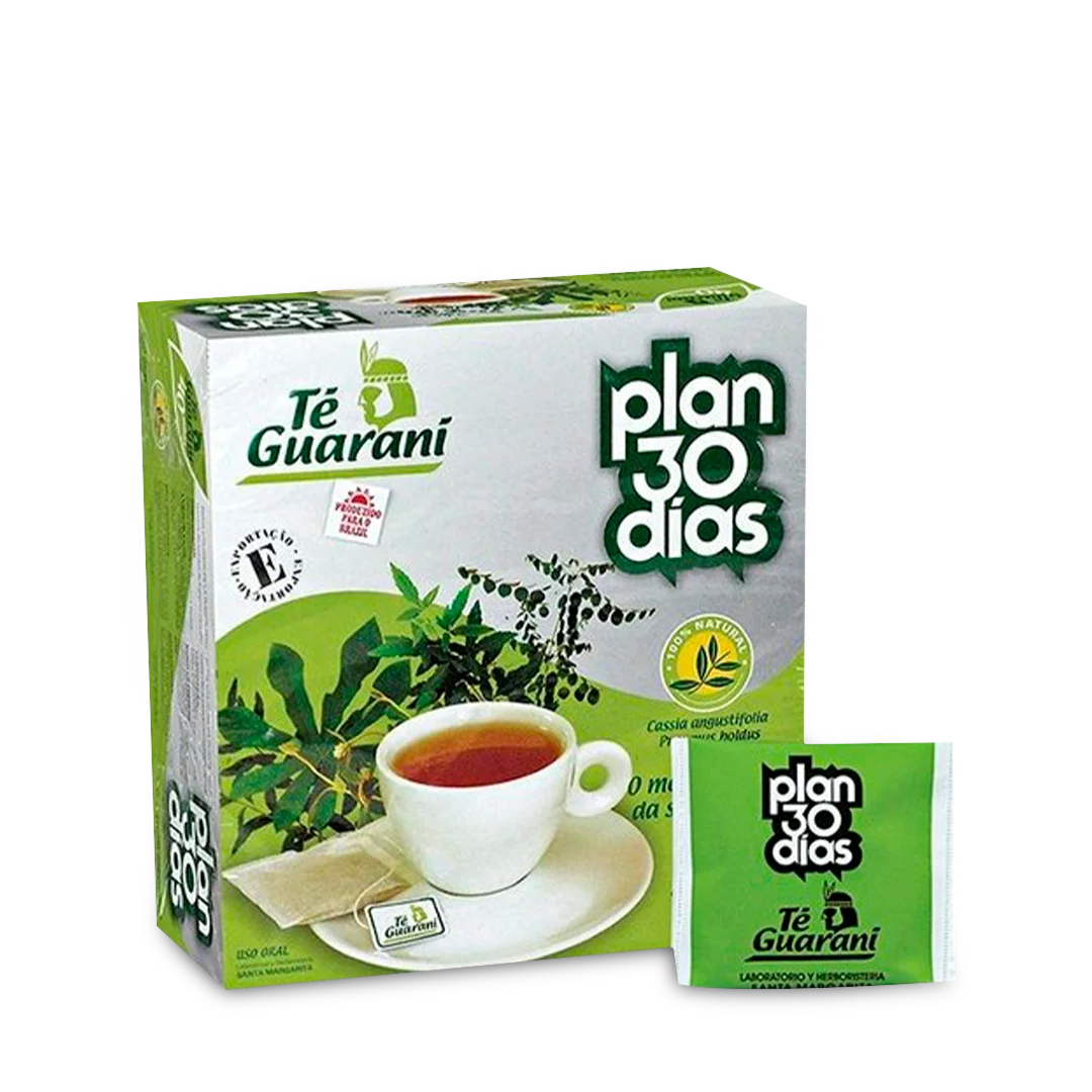 Chá Té Guaraní Plan 30 Días - Chá Misto Emagrecedor e Detox (60 Saquetas)