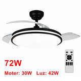 OstarkDom Ceiling Fan with Light 132cm, remote control, silent DC motor with 6 speeds, CCT dimmable LED light, timer function, modern aluminum and wood design, ideal for living rooms and bedrooms.