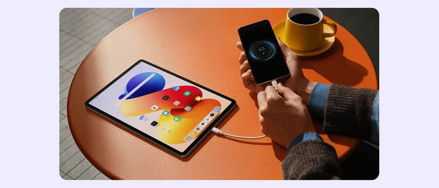 Xiaomi Redmi Pad 2 Pro tablet with crystal-clear 12.1" 2K 120Hz display, Snapdragon 7s Gen 4 processor, 8MP rear camera, 8MP front camera, 12000 mAh battery, reverse charging up to 27W, and 33W fast charging.