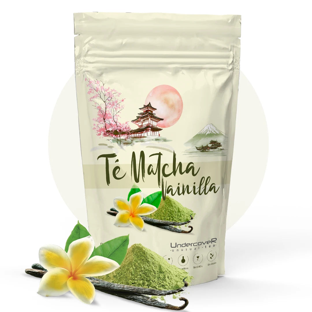 Original matcha tea100% premium undercover, origin japan province kagoshima. Available vanilla matcha tea and matcha chai tea.