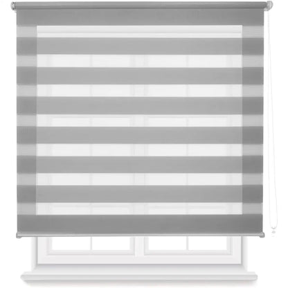 Easytour double layer roller blind night and day, available in various colors white, grey, pink, black. disposable in various sizes 160x180cm, 140x180cm,120x180cm,100x180cm,80x180cm