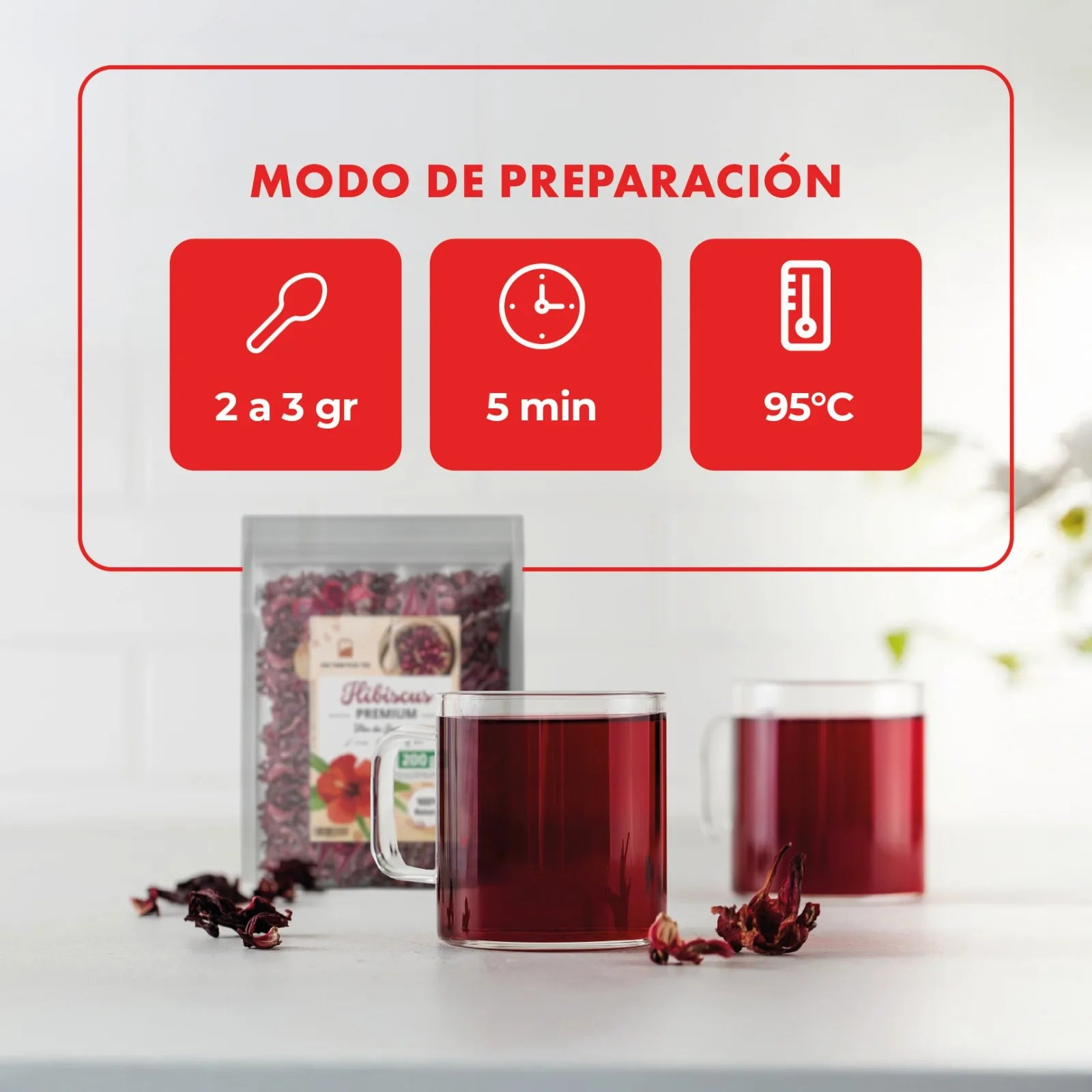 Premium jamaica flower 200gr - premium hibiscus tea - jamaica hibiscus flower for weight loss - detox infusions to relieve inflammation - bulk hibiscus infusion - antioxidant and natural infusion for weight loss - kalyaan plu