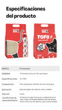 Primerazoo Natural Tofu Cat Litter, Super Odor Control, Flushable and Dust-Free, 100% Biodegradable, for Indoor Use, Red Color with Milk Scent.