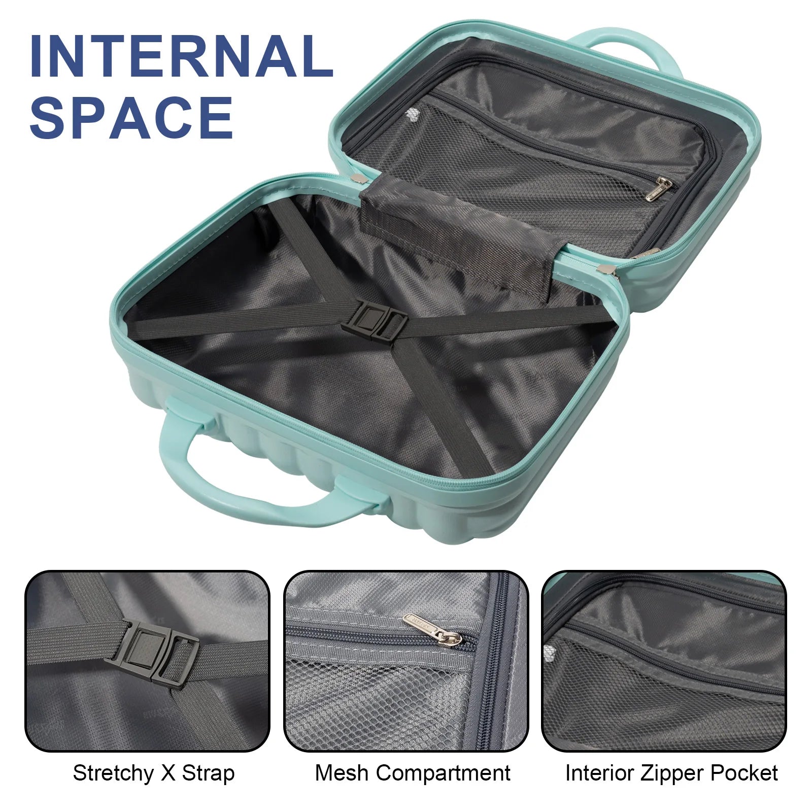 S7 STAR 2-Piece Trolley Suitcase Set, Lightweight PC Shell, Silent 360° Spinner Wheels, Telescopic Handle with 3 Heights, Durable and Scratch Resistant for Travel, Cabin and Medium Sizes with Polyester Lining.