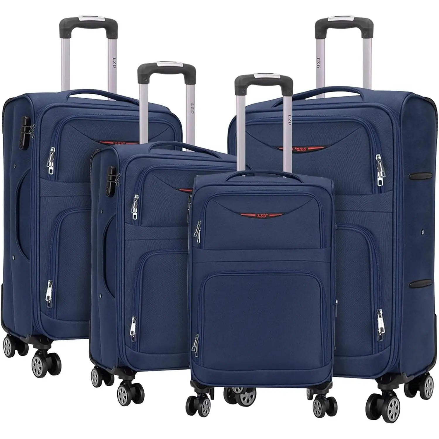 Artree | Set of 4 Trolley Suitcases with 360° Spinner Wheels, made of durable waterproof Oxford fabric, includes 18", 20", 24", and 28" sizes, perfect for organized travel with expandable design and telescopic handle.