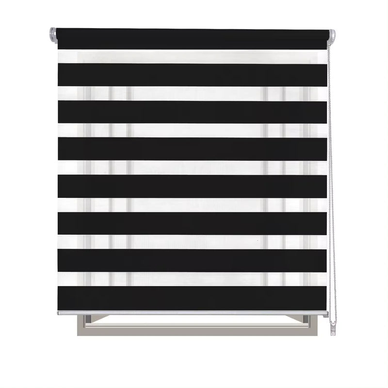 Roller blind, double layer night and day, 60-160x180cm, easy to install, for windows and doors, translucent and opaque