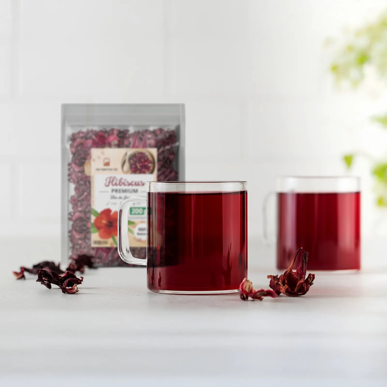 Premium jamaica flower 200gr - premium hibiscus tea - jamaica hibiscus flower for weight loss - detox infusions to relieve inflammation - bulk hibiscus infusion - antioxidant and natural infusion for weight loss - kalyaan plu