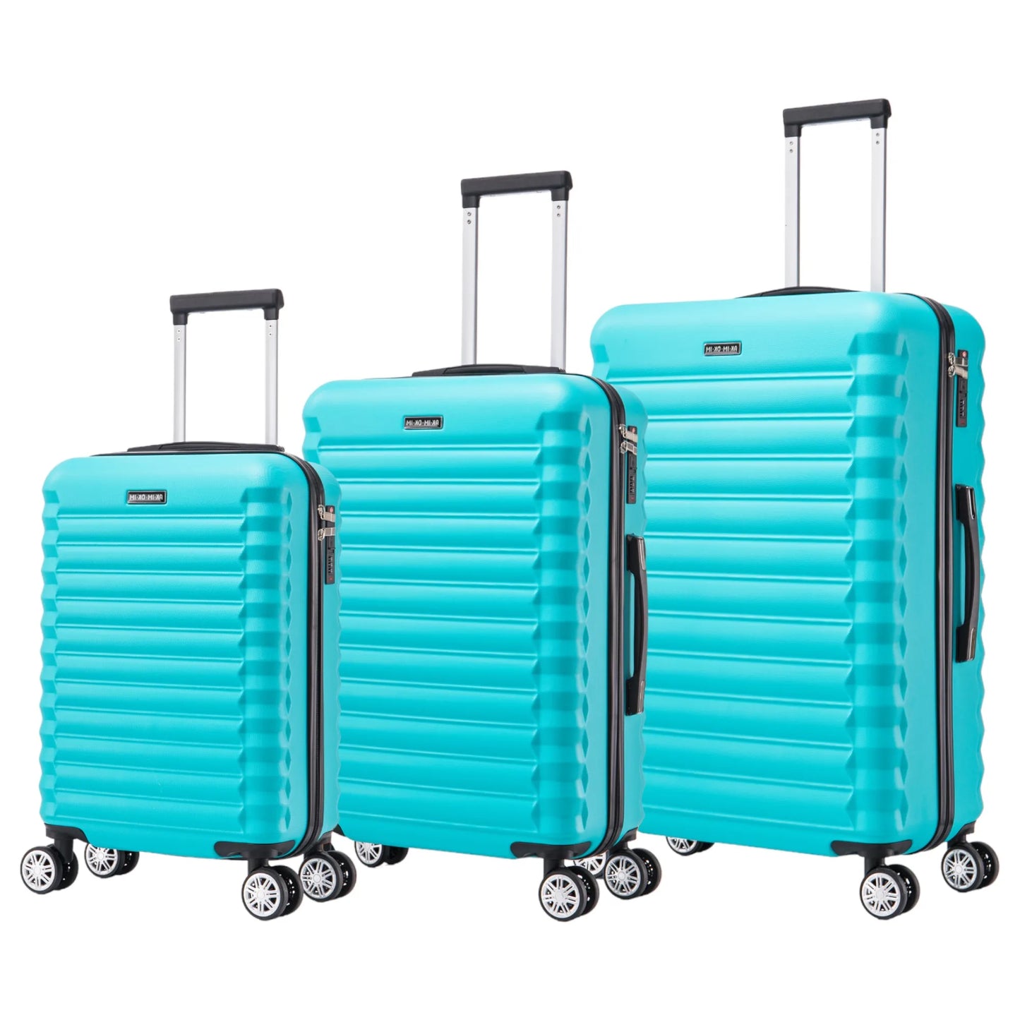 Set of elegant travel suitcases: lightweight abs housing, numeric lock, 4 360 swivel wheels ° , aluminum telescopic handle suitcase set trolley cabin suitcase (6990 m008 8001 8002 8008 6020 h24)