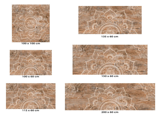 Oedim PVC Imitation Wood Headboard, lightweight and elegant, available in various sizes, moisture-resistant with easy installation for modern room decor. Perfect as a headboard for single or queen beds.