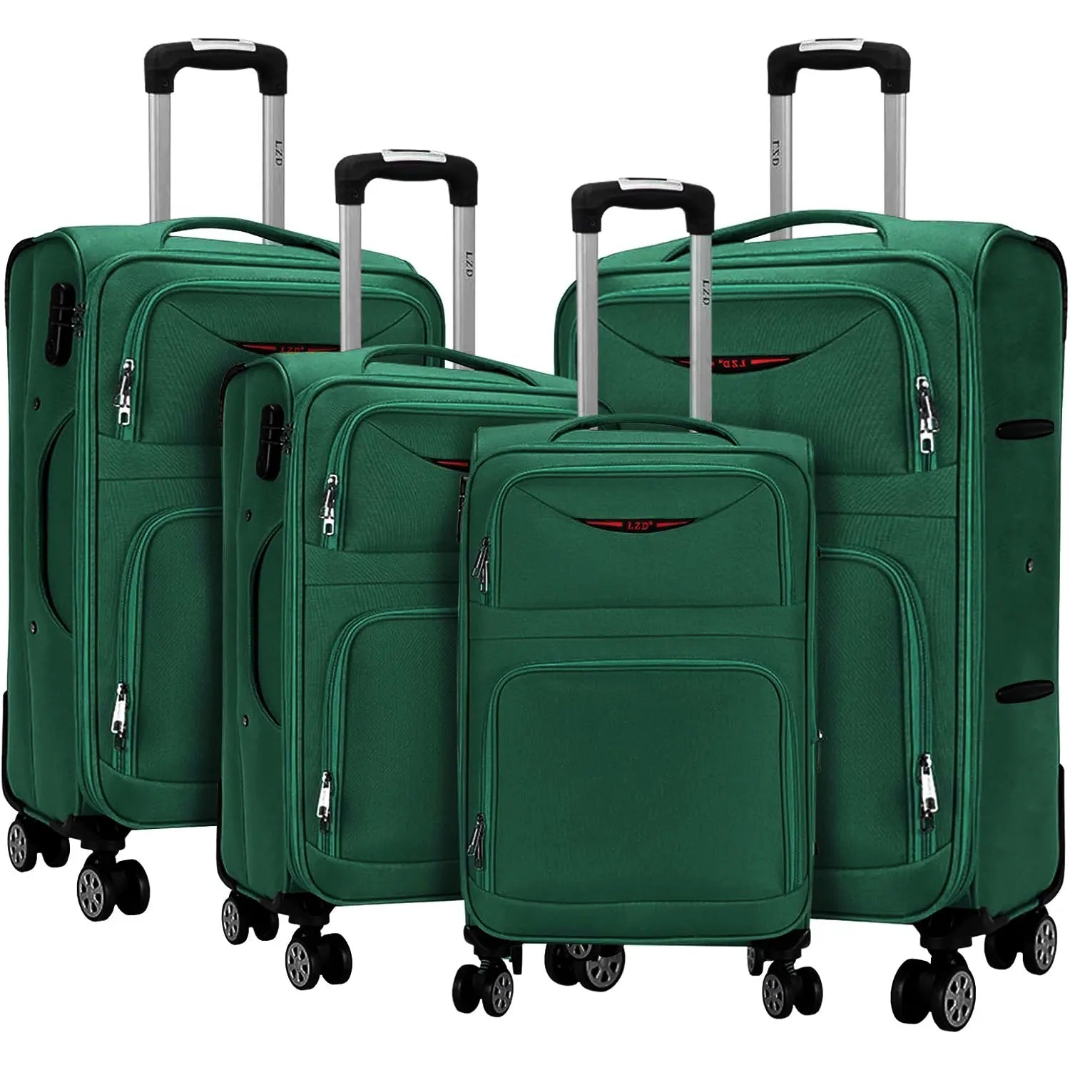 Artree | Set of 4 Trolley Suitcases with 360° Spinner Wheels, made of durable waterproof Oxford fabric, includes 18", 20", 24", and 28" sizes, perfect for organized travel with expandable design and telescopic handle.