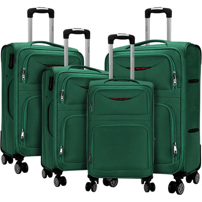 Artree | Set of 4 Trolley Suitcases with 360° Spinner Wheels, made of durable waterproof Oxford fabric, includes 18", 20", 24", and 28" sizes, perfect for organized travel with expandable design and telescopic handle.