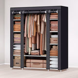Nyana Home Fabric Dressing Cabinet 170x150x45cm, 3 doors, 11 holes, 1 wardrobe