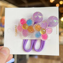 Elastic Hair Bands for Girls, Lovely Cartoon, Morango, Doces, Princesa, Acessórios de cabelo para crianças, Laços de cabelo para crianças, Baby Headwear, 2 peças