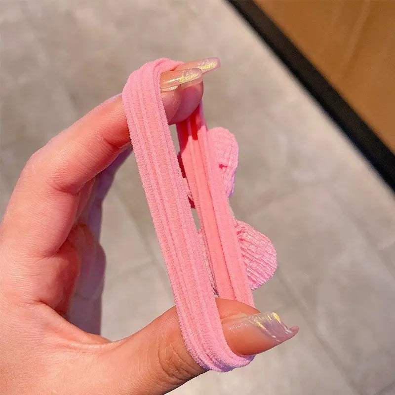 Coleteros elásticos de nailon con flores para niñas, lazos elásticos con forma de caramelo, coletas, diadema de goma, accesorios para coleteros, bonitos, 6 unidades 