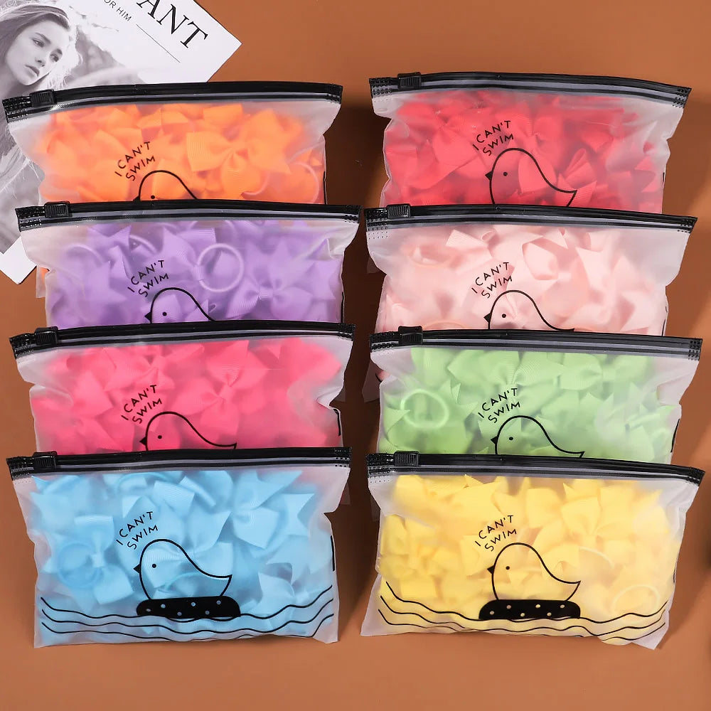 Bandas elásticas para el cabello para niñas, cinta de grosgrain, coletas, lazos, corbatas, soportes, accesorios, bebés, 10 piezas por lote 