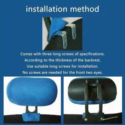 Reposacabezas ajustable para silla de oficina, giratorio, elevable, con almohada de protección para el cuello y esponja suave. 