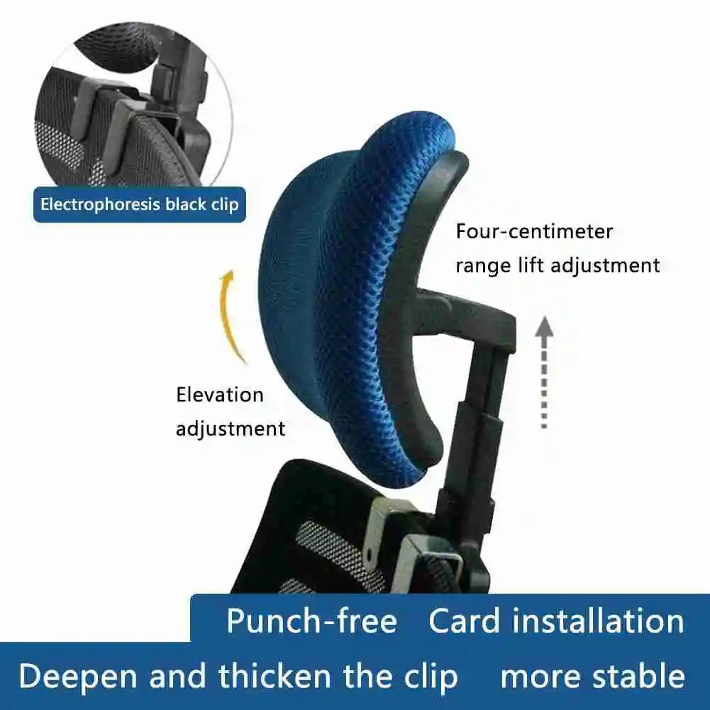 Reposacabezas ajustable para silla de oficina, giratorio, elevable, con almohada de protección para el cuello y esponja suave. 