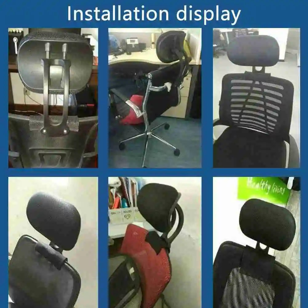 Reposacabezas ajustable para silla de oficina, giratorio, elevable, con almohada de protección para el cuello y esponja suave. 
