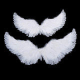 Alas de plumas de ángel blanco de golondrina, varitas mágicas de halo, correas elásticas para cosplay, para niños, adultos, bodas, Halloween, Navidad, cumpleaños y fiestas. 