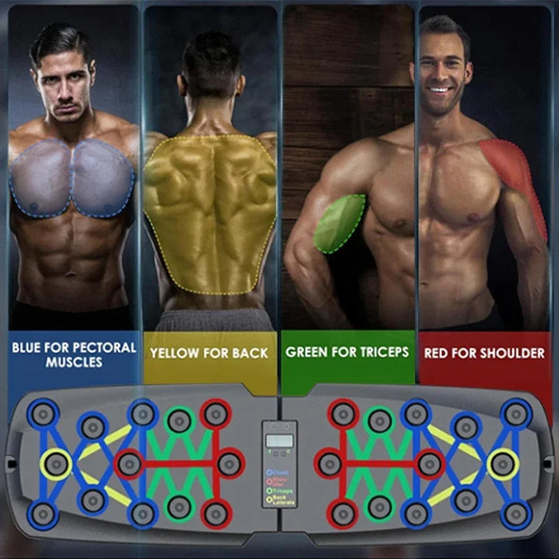 Foldable Automatic Counting Push Up Board Strength Train Equipment for Chest Abdomen Arms and Back Train Home Fitness Gym Equipment 