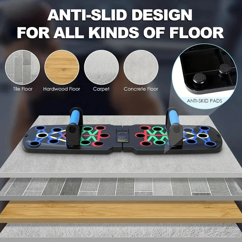 Foldable Automatic Counting Push Up Board Strength Train Equipment for Chest Abdomen Arms and Back Train Home Fitness Gym Equipment 