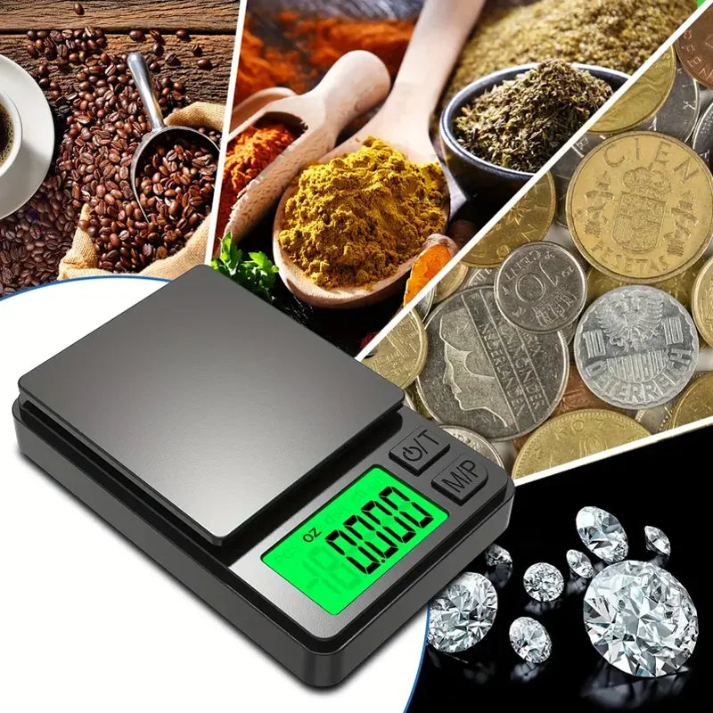Precision Pocket Scale with Backlit LCD, Digital Scale for Food, Jewelry, Ounces, Grains, Mini Travel Scale, 1000g x 0.01g 
