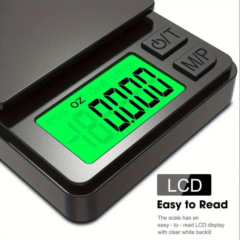 Precision Pocket Scale with Backlit LCD, Digital Scale for Food, Jewelry, Ounces, Grains, Mini Travel Scale, 1000g x 0.01g 