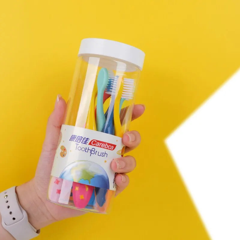 Cepillo de dientes de cerdas suaves para bebés, ideal para el cambio de pañal, cubo de 8 piezas, de 2 a 12 años 