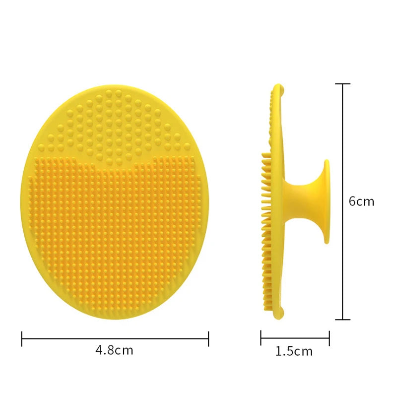 Escova de Shampoo de silicone para o bebê Escova de banho infantil Pequena escova de banho Massagem de lavagem da cabeça Pente Wipe, Suave, Meninos, Crianças