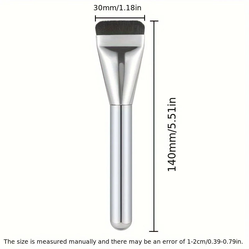 Brocha ovalada ultrafina para base de maquillaje, cerdas de nailon hipoalergénicas, perfecta para contornear el rostro, multiusos, 1 unidad, 2 unidades 