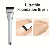 Brocha ovalada ultrafina para base de maquillaje, cerdas de nailon hipoalergénicas, perfecta para contornear el rostro, multiusos, 1 unidad, 2 unidades 