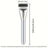 Brocha ovalada ultrafina para base de maquillaje, cerdas de nailon hipoalergénicas, perfecta para contornear el rostro, multiusos, 1 unidad, 2 unidades 