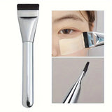 Brocha ovalada ultrafina para base de maquillaje, cerdas de nailon hipoalergénicas, perfecta para contornear el rostro, multiusos, 1 unidad, 2 unidades 