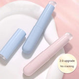 Pinceles de silicona para labios con mango de plástico ABS, aplicador portátil de lápiz labial y bálsamo labial con tapa, mezcla perfecta 