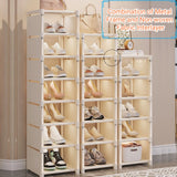 Espaço-economia sapato organizador, armação de metal, sapateira intercalar, T1 prateleira para entrada corredor, sala de estar, tecido, 1pc, 6 camadas, 8 camadas