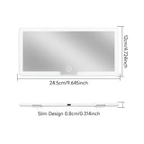 Espelhos interiores do carro placa de viseira solar led hd espelho de maquiagem para meninas feminino recarregável luz de preenchimento universal fino espelho de vaidade