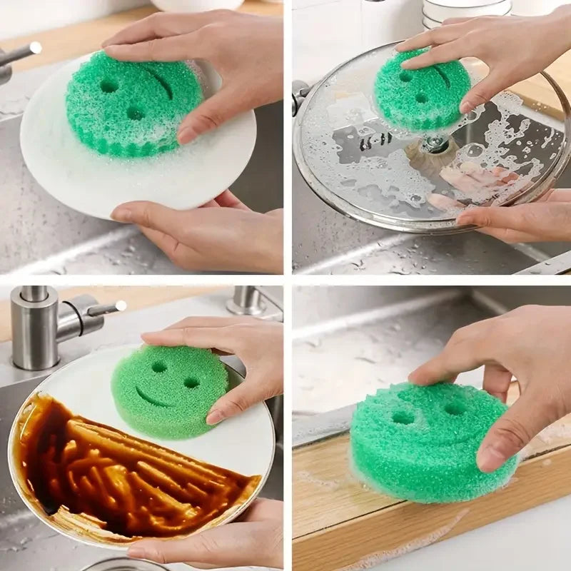 3pcs Multifunctional Polyurethane Cleaning Sponge Scratch-Free Deep Cleaning Sponge Christmas Gift Abrasive 