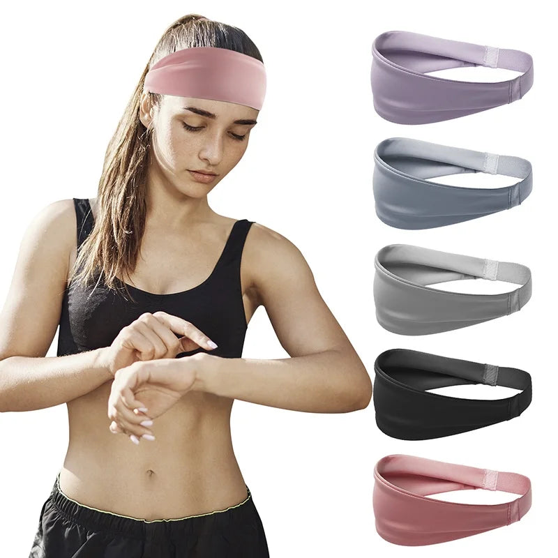 Diademas deportivas para mujer, 1 unidad, antideslizantes, absorbentes de humedad, para entrenamiento, fitness, correr, ciclismo, fútbol, ​​yoga. 