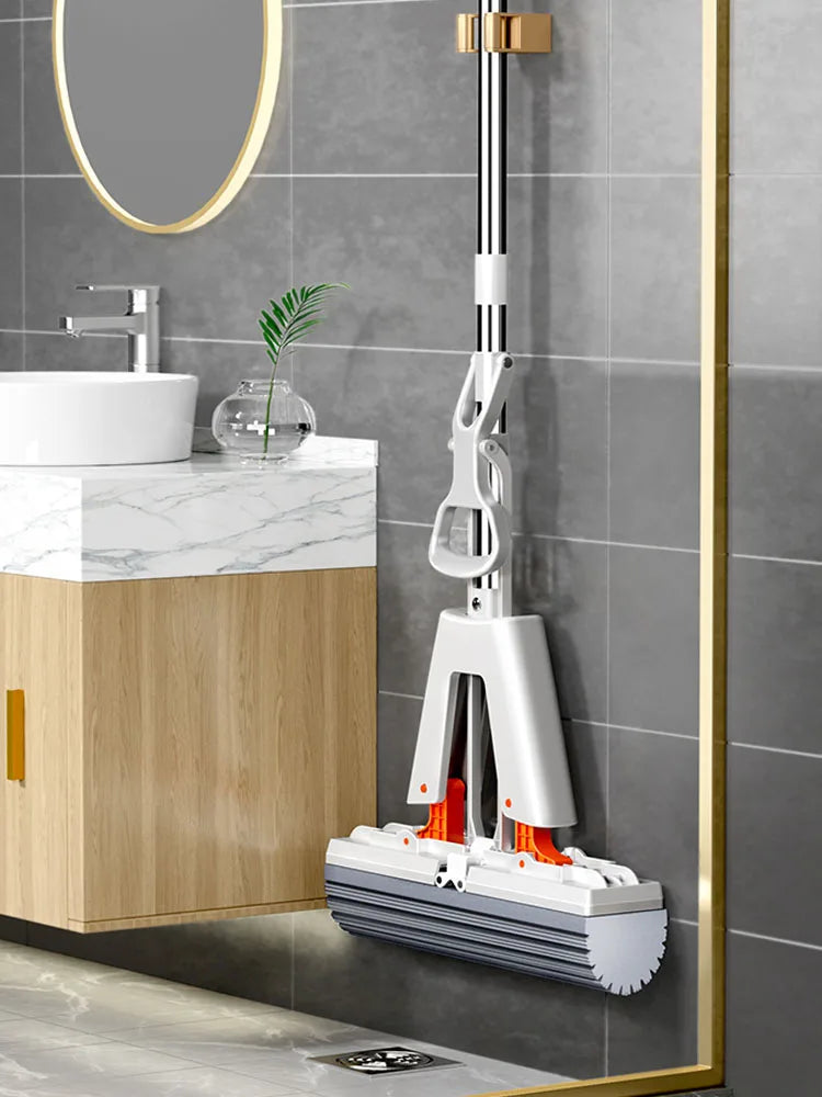 Squeeze Self-Draining Collodion Mop, Wood Floor Tiles Spin, Household Cleaning Tools, Clean Walls and Floor Pots 