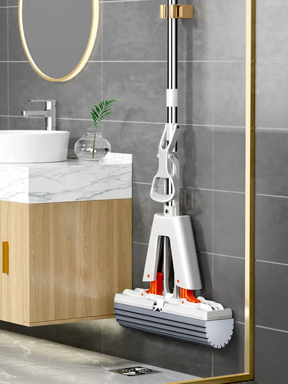 Squeeze Self-Draining Collodion Mop, Wood Floor Tiles Spin, Household Cleaning Tools, Clean Walls and Floor Pots 