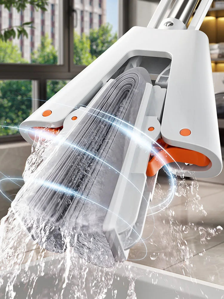 Squeeze Self-Draining Collodion Mop, Wood Floor Tiles Spin, Household Cleaning Tools, Clean Walls and Floor Pots 